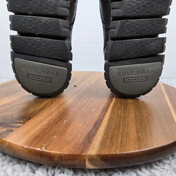 Cole Haan ZeroGrand Dark Brown Leather Medallion Wingtip Casual Oxford Mens 9 M - Picture 11 of 13